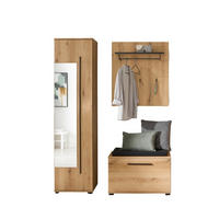 GARDEROBE 4-teilig  in 140/201/39 cm  - Eichefarben, MODERN, Holzwerkstoff (140/201/39cm) - MID.YOU
