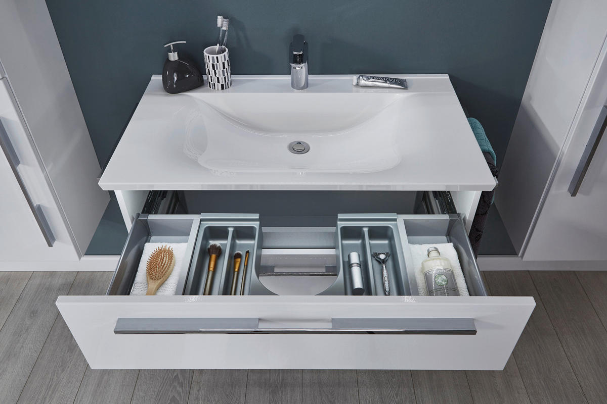 BADRUM 90 cm  - vit, Klassisk, trämaterial/sten (90cm) - Dieter Knoll