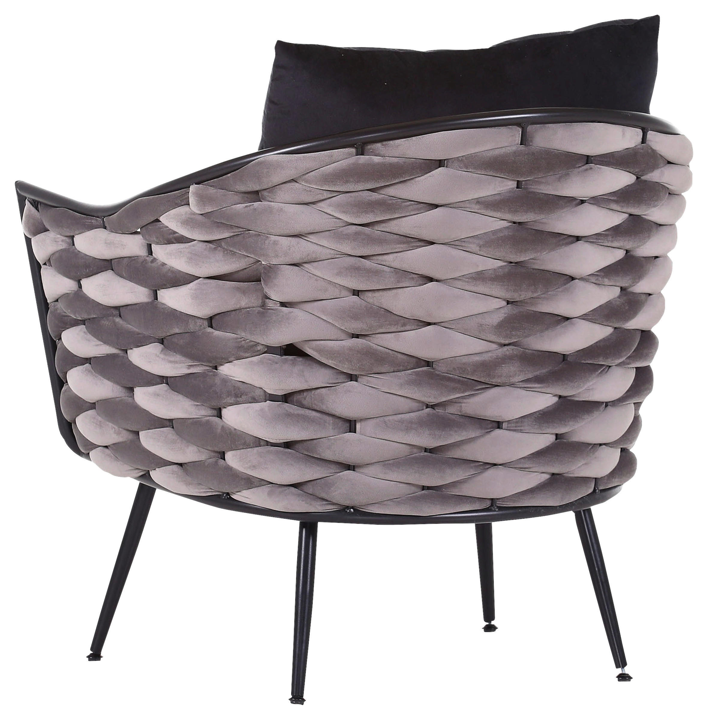 FOTEL - fekete/szürke, Lifestyle, textil/fém (77/74/78cm) - Carryhome