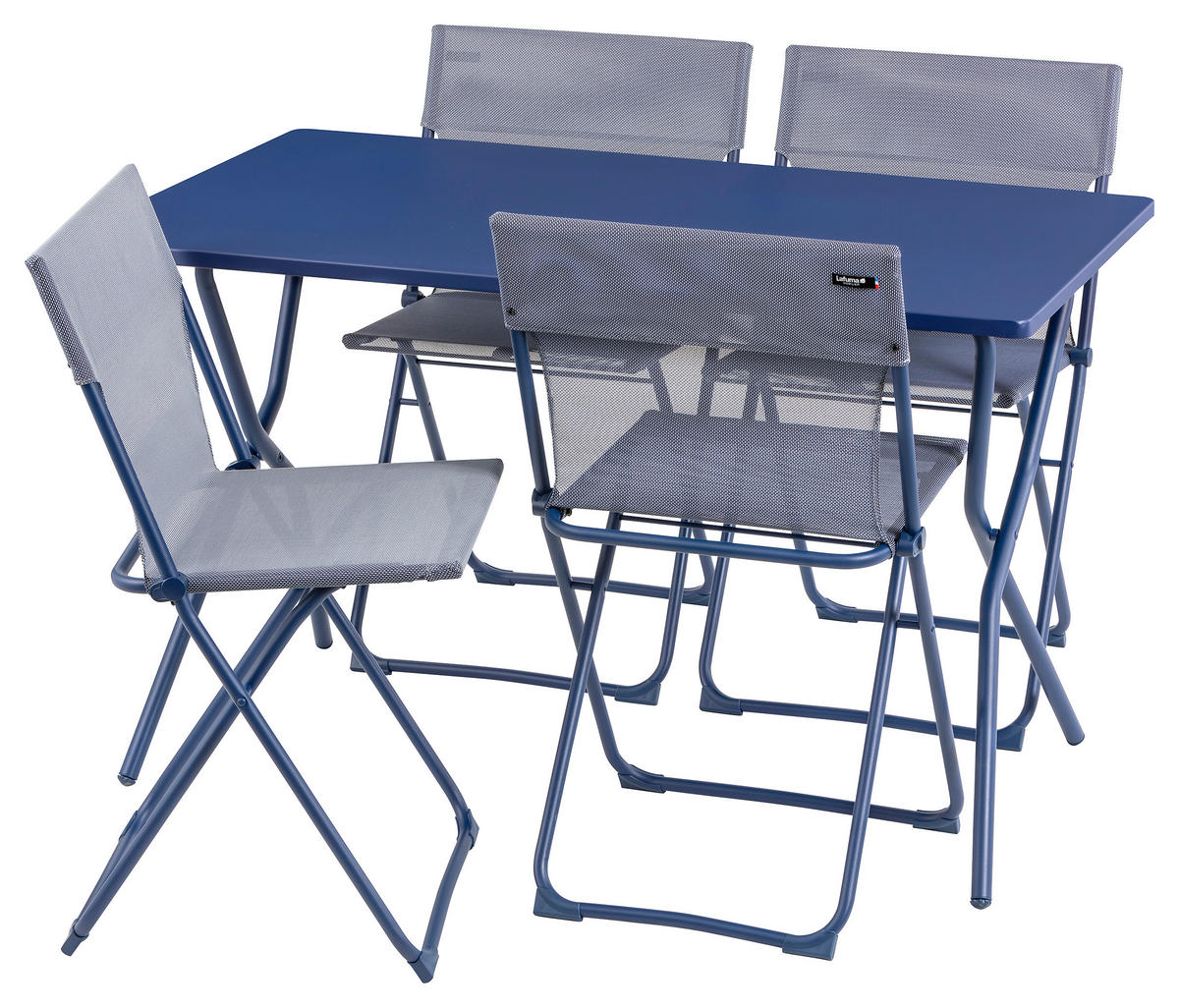 GARTENKLAPPTISCH 120/64/73 cm Metall rechteckig  - Blau, Basics, Metall (120/64/73cm) - Lafuma Mobilier