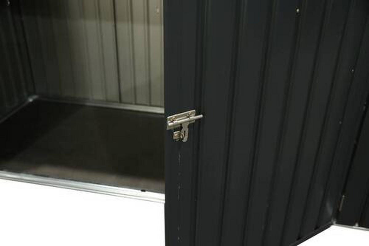MÜLLTONNENBOX - Dunkelgrau, Basics, Metall (172/131/100cm) - Ambia Garden
