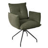 ARMLEHNSTUHL  in Stahl Struktur  - Schwarz/Grün, Design, Textil/Metall (65/90/70cm) - Dieter Knoll