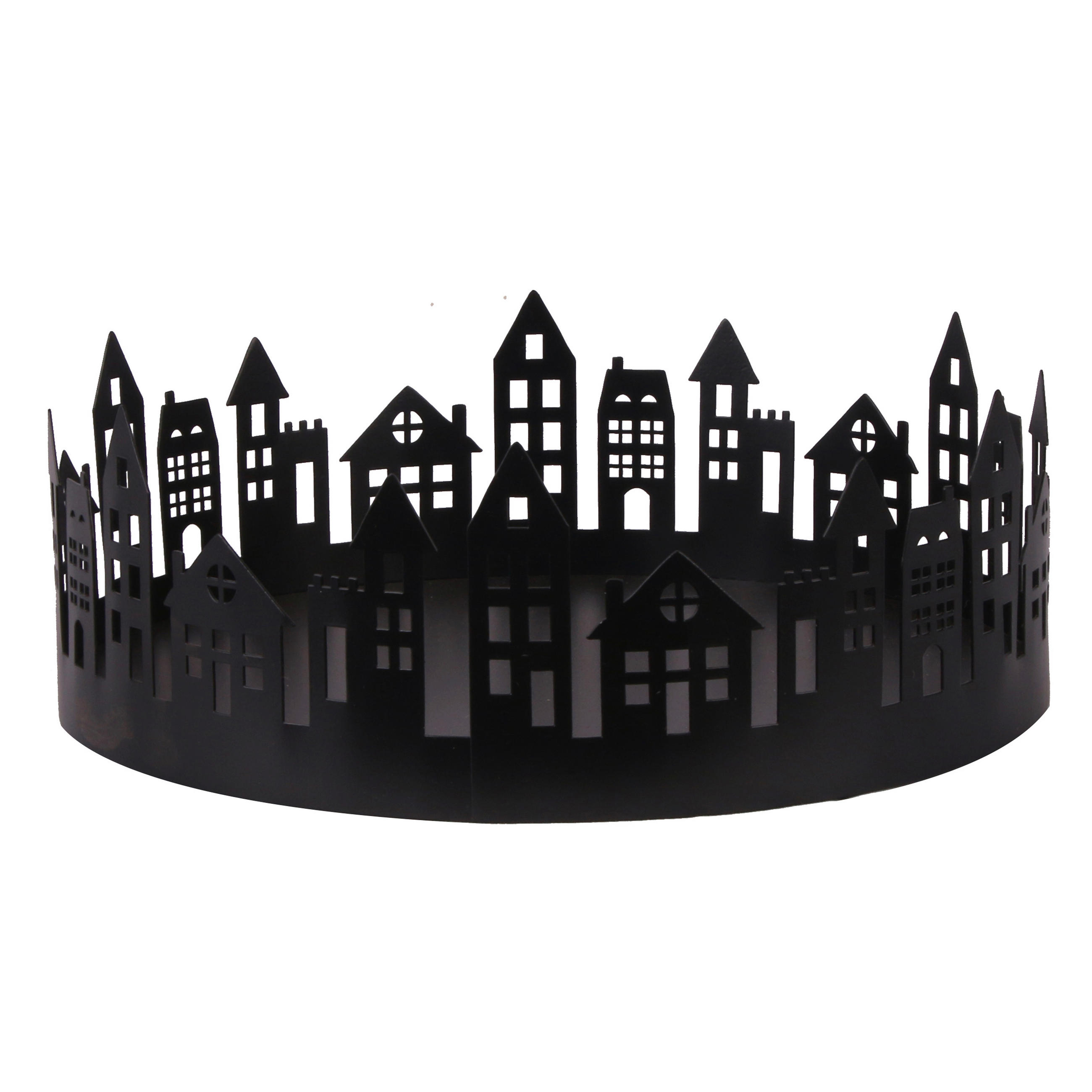 X-Mas Dekohäuschen Schwarz 7.8 cm