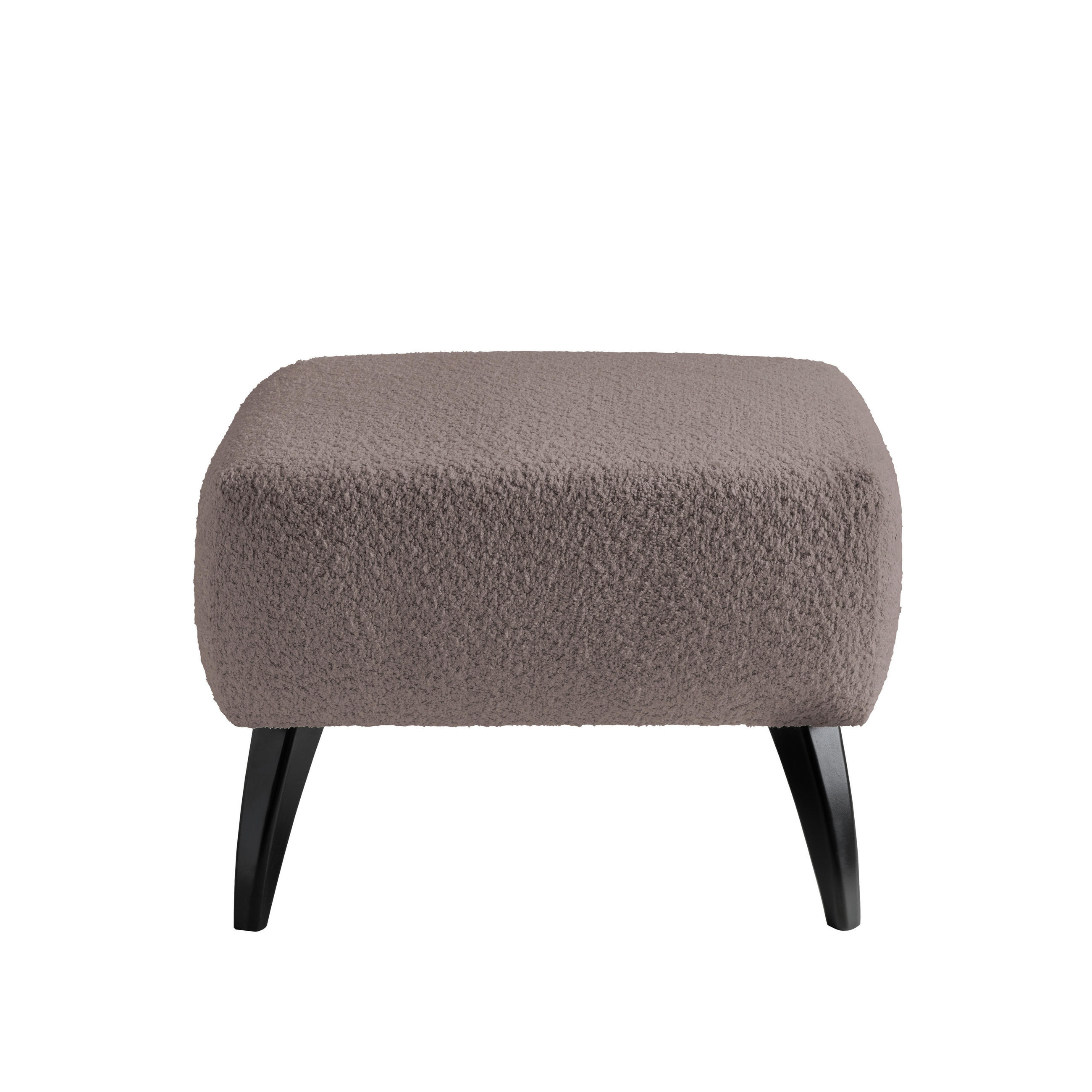 HOCKER in Textil Taupe - Taupe/Schwarz, Modern, Holz/Textil (66/44/66cm) - MID.YOU