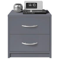 NACHTSCHRANK 38,5/39/28,2 cm  - Graphitfarben/Schwarz, Basics, Holzwerkstoff/Kunststoff (38,5/39/28,2cm) - P & B