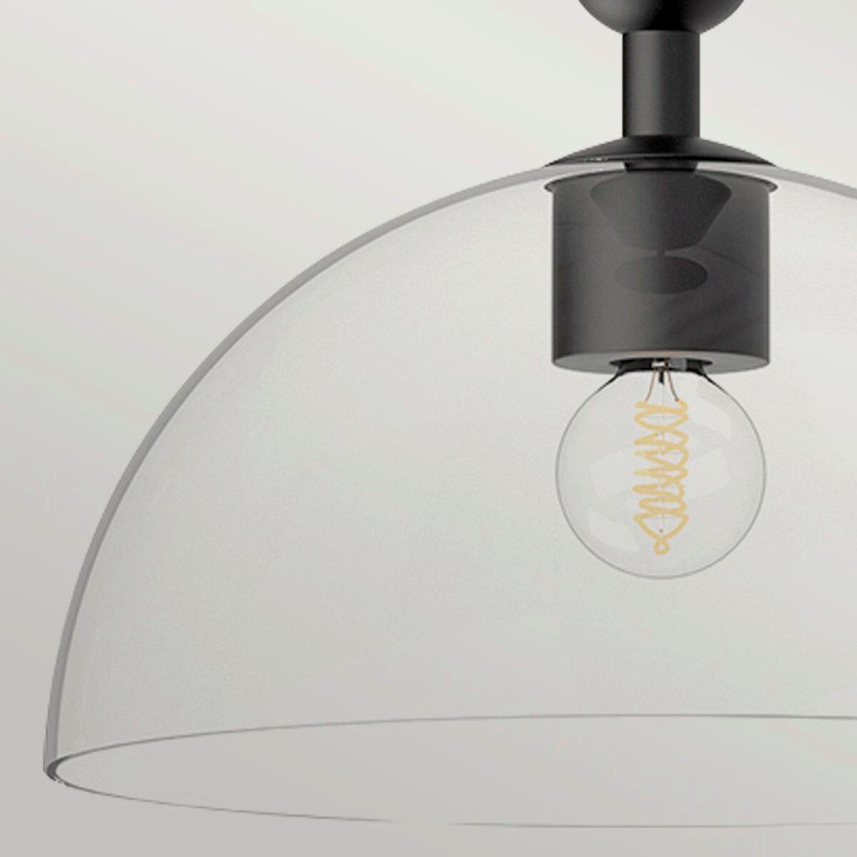 HÄNGELEUCHTE 32,4/30,5 cm  - Schwarz, KONVENTIONELL, Glas/Metall (32,4/30,5cm) - Elstead Lighting