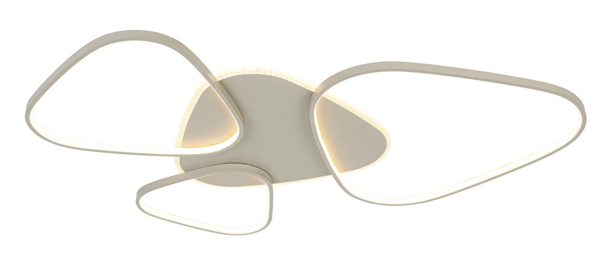 LED-DECKENLEUCHTE Alvia 102,5/72,5/5 cm  - Sandfarben, Design, Kunststoff/Metall (102,5/72,5/5cm) - Novel