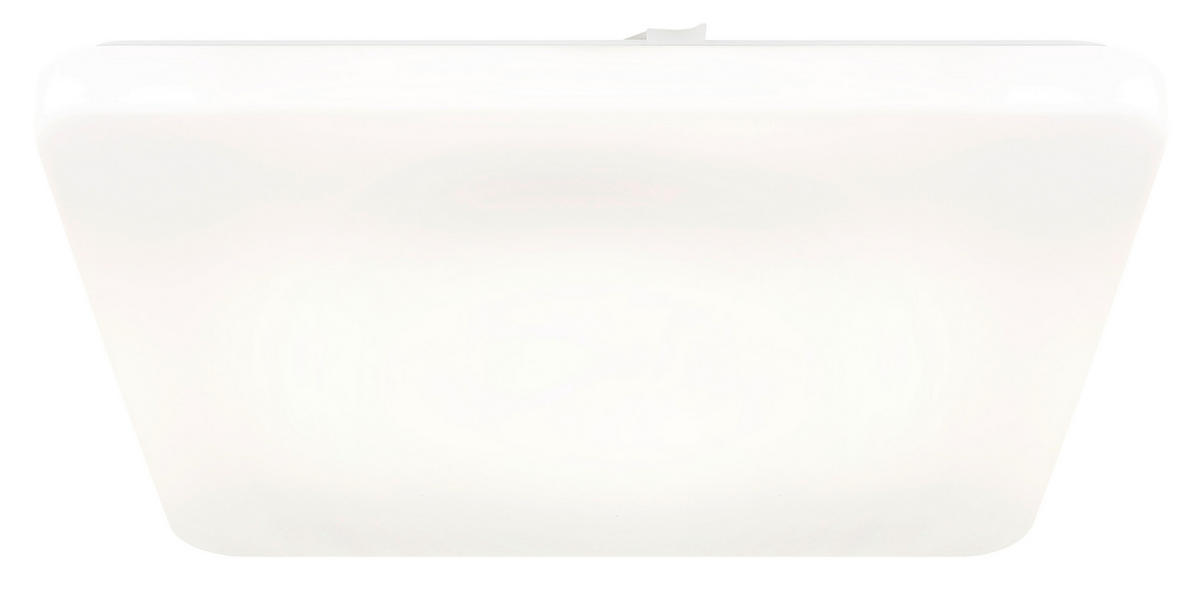 LED-DECKENLEUCHTE Donte 41/41/6 cm  - Opal/Weiß, Design, Kunststoff/Metall (41/41/6cm) - Globo