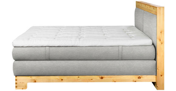 BOXSPRINGBETT 160/200 cm  in Silberfarben  - Silberfarben, Natur, Holz/Textil (160/200cm) - Linea Natura