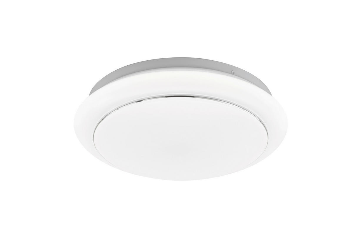LED-DECKENLEUCHTE  38/6,50 cm    - Weiss, Basics, Glas/Metall (38/6,50cm) - Fischer & Honsel