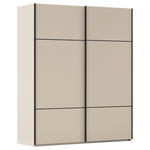 SCHWEBETÜRENSCHRANK  in Champagner  - Champagner/Schwarz, KONVENTIONELL, Holzwerkstoff/Metall (162/223/68cm) - Novel