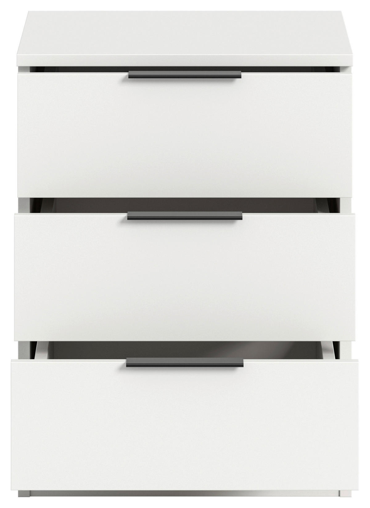 NACHTSCHRANK 45/60/40 cm  - Schwarz/Weiß, MODERN, Holzwerkstoff/Kunststoff (45/60/40cm) - MID.YOU