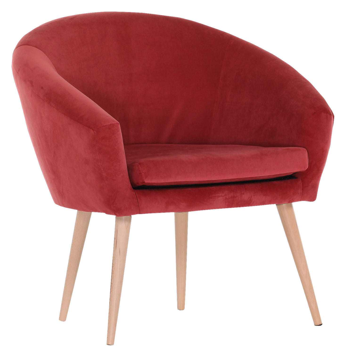 FOTELJ,  rdeča  - rdeča, Design (73/73/43/66cm) - Carryhome