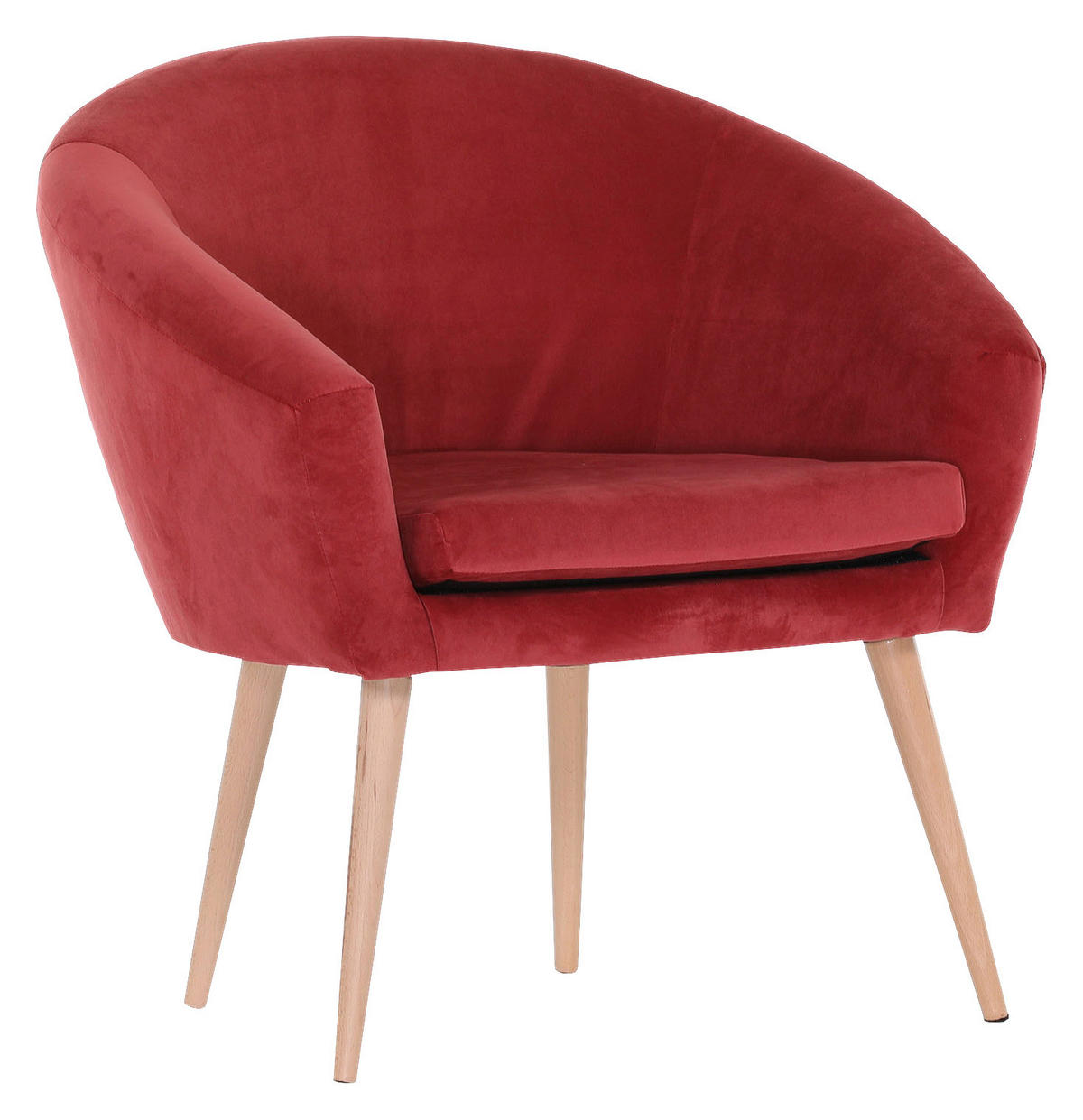 FOTELJA 73/73/43/66 cm , crvena  - crvena, Dizajnerski (73/73/43/66cm) - Carryhome