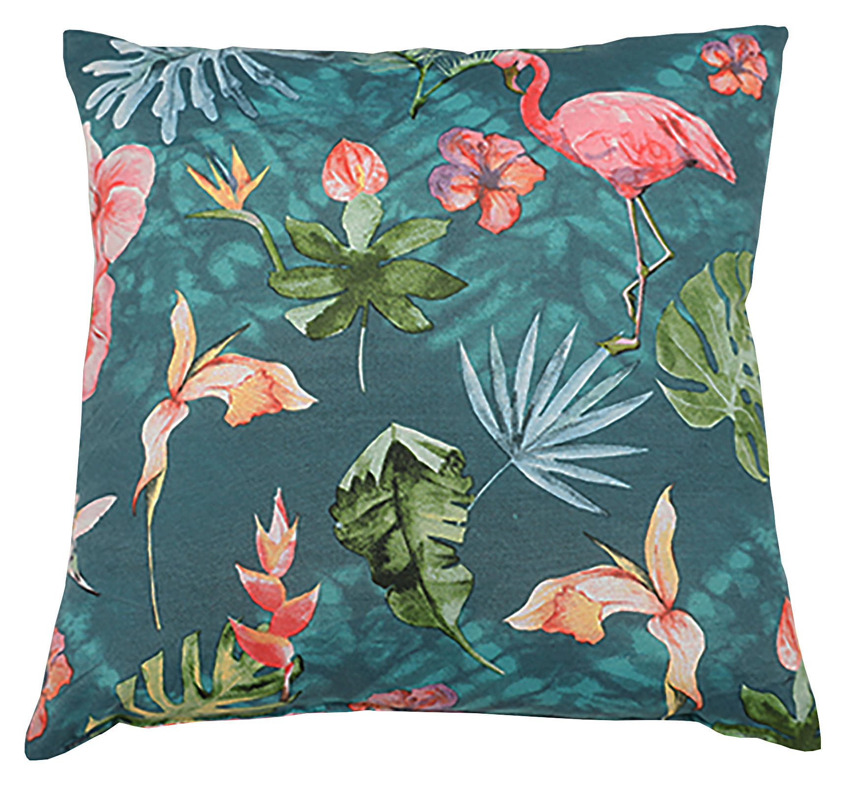 PERNĂ DECORATIVĂ 48/48 cm  - roz aprins/albastru, Basics, textil (48/48cm)
