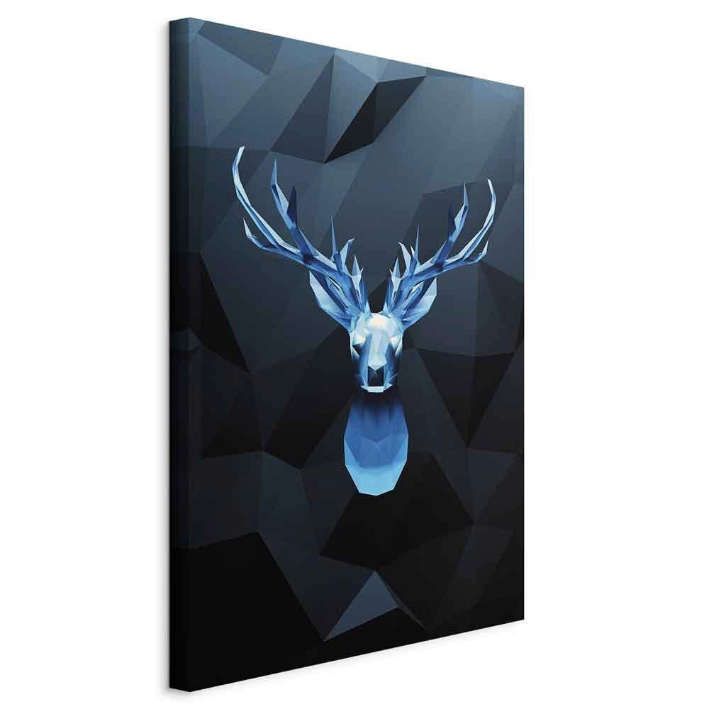 LEINWANDBILD Abstraktes, Tiere Schwarz, Hellblau  - Schwarz/Hellblau, Basics, Holzwerkstoff/Textil (40/60/1,2cm) - artgeist