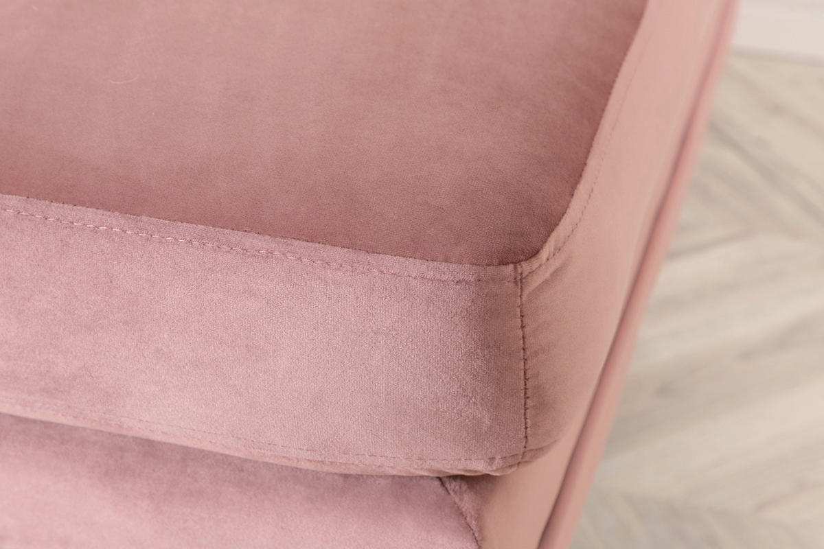 HOCKER Goldfarben, Pink  - Pink/Goldfarben, Design, Kunststoff/Textil (90/49/70cm) - Livetastic