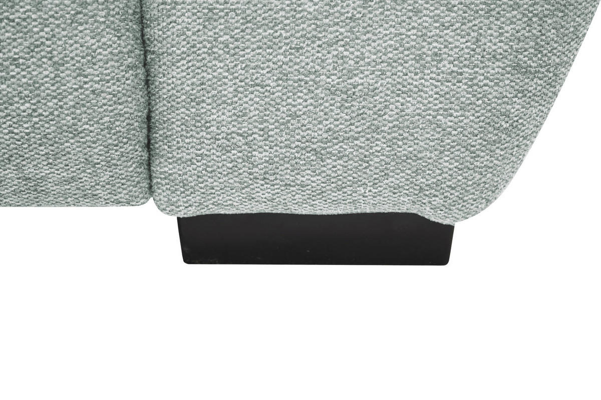 ECKSOFA in Webstoff Hellgrau  - Hellgrau/Schwarz, Design, Kunststoff/Textil (187/278cm) - Livetastic