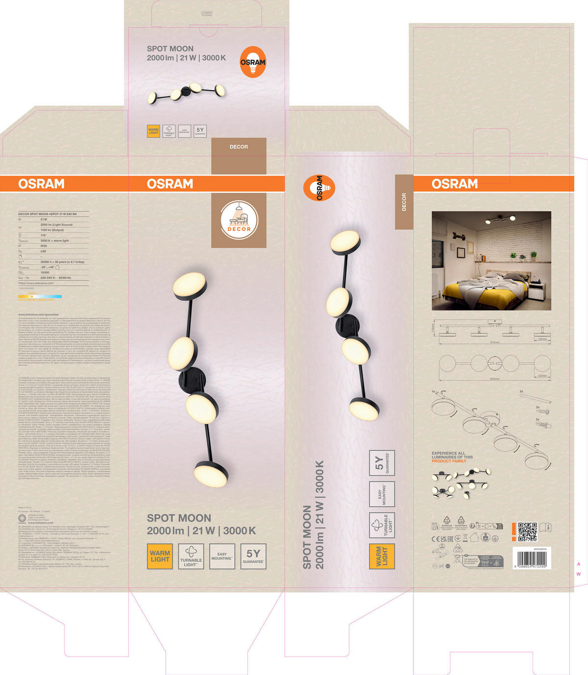 LED-STRAHLER 81/12/11,9 cm   - Schwarz, Basics, Metall (81/12/11,9cm) - Osram