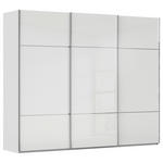 SCHWEBETÜRENSCHRANK  in Grau, Weiß  - Chromfarben/Weiß, KONVENTIONELL, Glas/Holzwerkstoff (242/223/68cm) - Novel