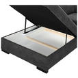ECKSOFA  in Webstoff Dunkelgrau  - Dunkelgrau/Schwarz, KONVENTIONELL, Holz/Textil (244/283cm) - Carryhome