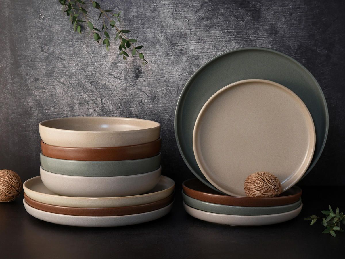 KOMBISERVICE Multicolor 16-teilig 4 Personen  - Multicolor, MODERN, Keramik (40,5/37/49,5cm) - Creatable