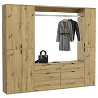 GARDEROBE 3-teilig 212/193/34 cm  - Konventionell, Holzwerkstoff (212/193/34cm) - MID.YOU