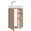 WASCHTISCHKOMBI 40 cm  - Weiss/Sonoma Eiche, Modern, Keramik/Holzwerkstoff (40cm) - MID.YOU