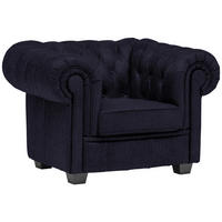 CHESTERFIELD-SESSEL - Wengefarben/Schwarz, LIFESTYLE, Holz/Textil (115/76,5/96cm) - Landscape