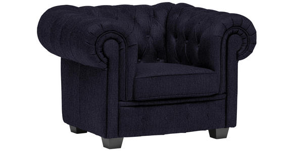 CHESTERFIELD-SESSEL - Wengefarben/Schwarz, LIFESTYLE, Holz/Textil (115/76,5/96cm) - Landscape