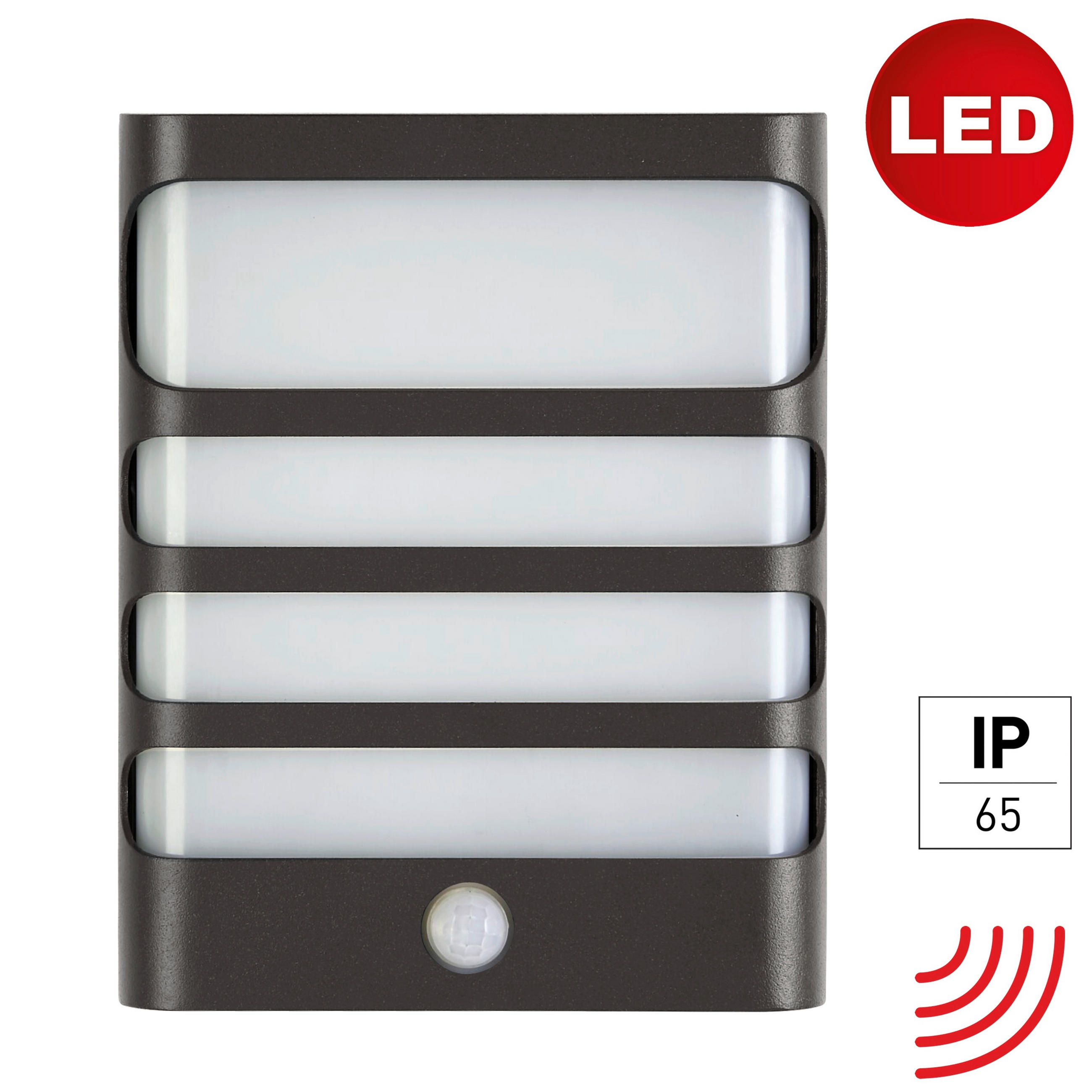 LED-AUßENLEUCHTE Vega 16/20/7.2 cm   - Schwarz, KONVENTIONELL, Metall (16/20/7.2cm)