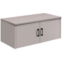 AUFSATZSCHRANK 106/43/54 cm   - Kaschmir/Schwarz, Basics, Holzwerkstoff/Metall (106/43/54cm) - Xora