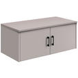 AUFSATZSCHRANK 106/43/54 cm   - Kaschmir/Schwarz, Basics, Holzwerkstoff/Metall (106/43/54cm) - Xora