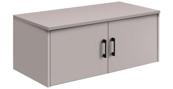 AUFSATZSCHRANK 106/43/54 cm   - Kaschmir/Schwarz, Basics, Holzwerkstoff/Metall (106/43/54cm) - Xora