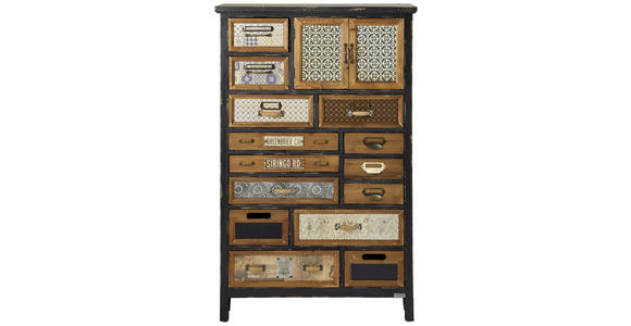 KOMMODE in 76/119/32 cm - Multicolor/Schwarz, Trend, Holz/Holzwerkstoff (76/119/32cm) - Landscape