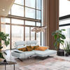 ECKSOFA in Echtleder Hellgrau  - Beige/Hellgrau, Design, Leder/Metall (239/150cm) - Koinor