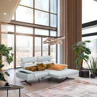 ECKSOFA in Echtleder Hellgrau  239/150 cm  - Beige/Hellgrau, Design, Leder/Metall (239/150cm) - Koinor