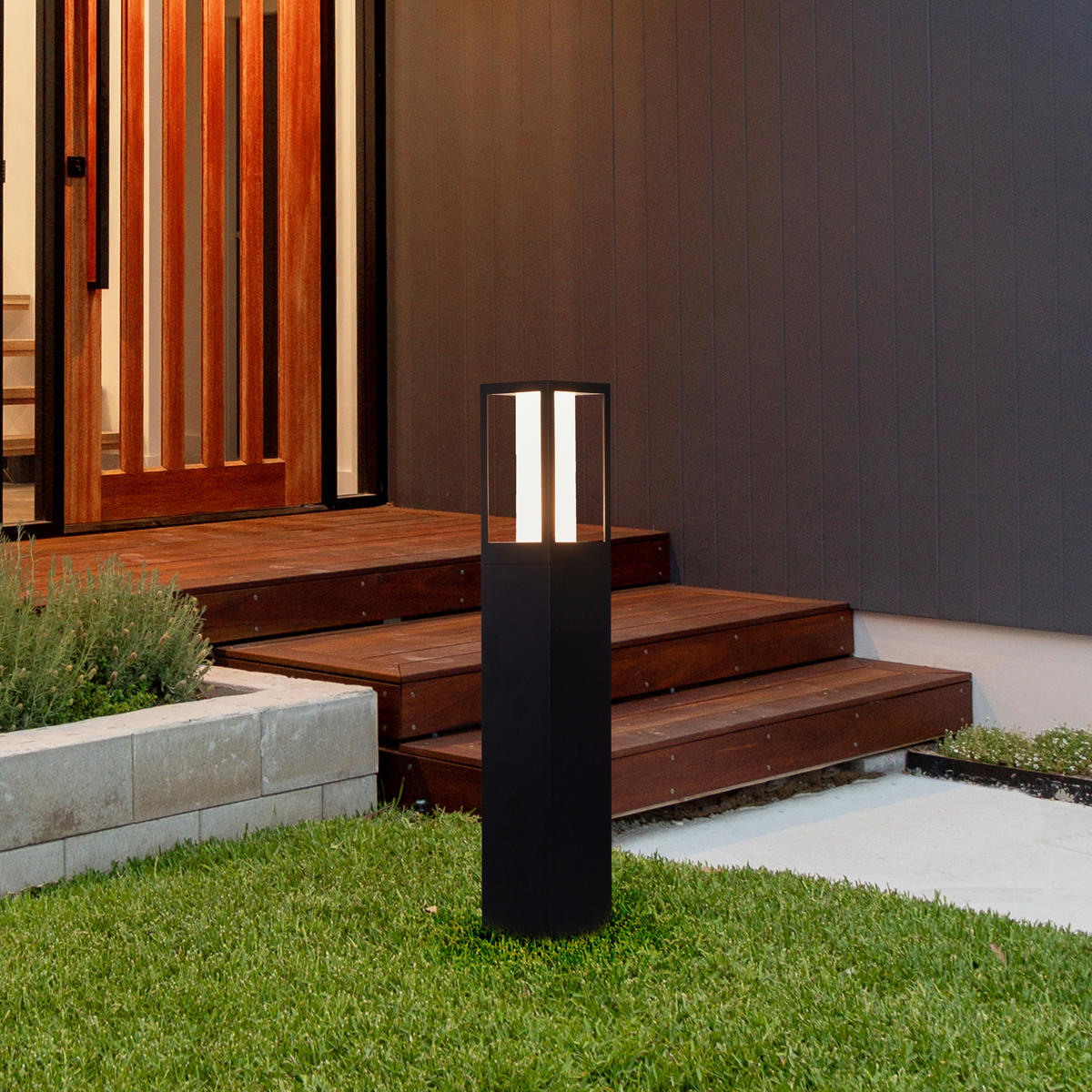 WEGELEUCHTE Avenue 7,5/45 cm  - Hellgrau/Schwarz, Design, Kunststoff/Metall (7,5/45cm)