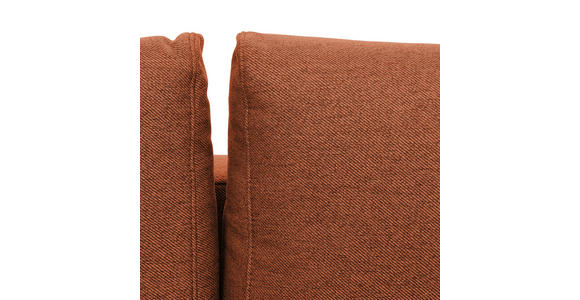 ECKSOFA in Flachgewebe Rostfarben - Rostfarben/Eiche Wotan, KONVENTIONELL, Holz/Textil (255/157cm) - Carryhome