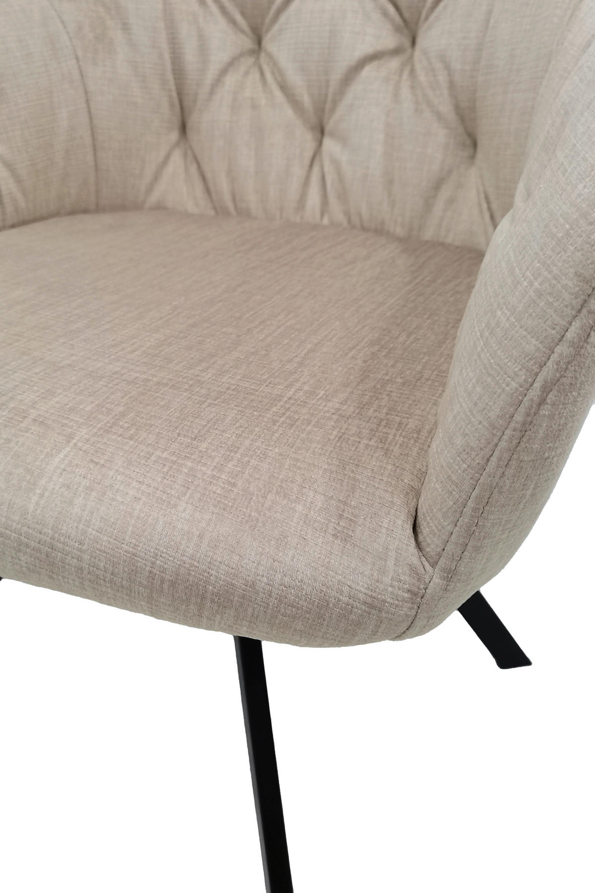 SADA ŽIDLÍ S PODRUČKAMI 2 kusy - černá/béžová, Moderní, kov/textil (57/85/62cm) - MID.YOU