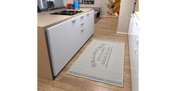 KÜCHENLÄUFER 92/150 cm Cucina Creme, Grau - Creme/Grau, Design, Kunststoff (92/150cm) - Esposa