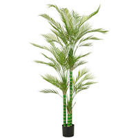 KUNSTPFLANZE Palme 180 cm  - Schwarz/Grün, Basics, Kunststoff (180cm) - P & B