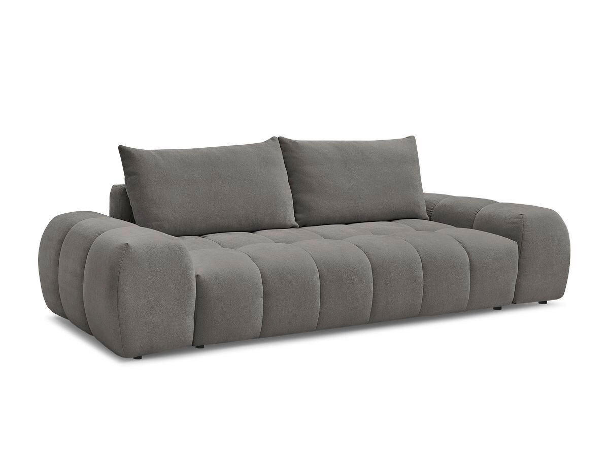 SCHLAFSOFA EVEREST  mit Rücken echt, Armteil links, Armteil rechts Struktur Dunkelgrau  - Dunkelgrau/Schwarz, MODERN, Kunststoff/Textil (278/90/115cm)