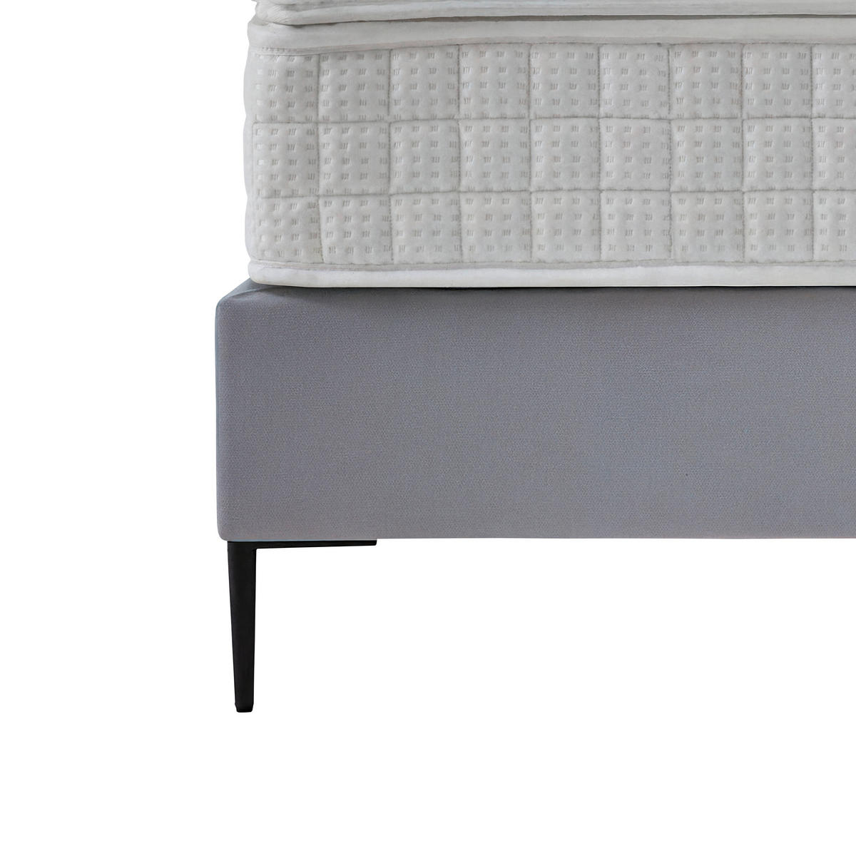 POSTEL BOXSPRING, 180/210 cm, světle šedá - černá/světle šedá, Moderní, kov/kompozitní dřevo (180/210cm) - MID.YOU