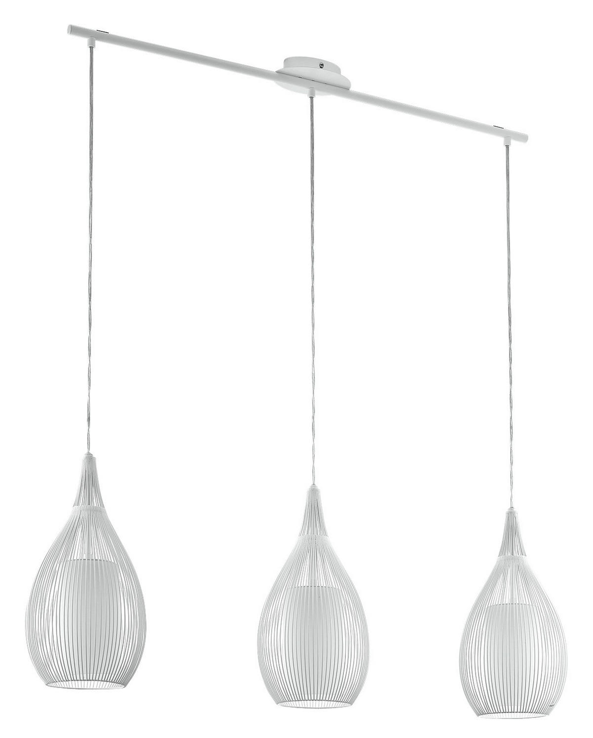 HÄNGELEUCHTE RAZONI 99/19/110 cm   - Weiß, LIFESTYLE, Glas/Metall (99/19/110cm) - Eglo