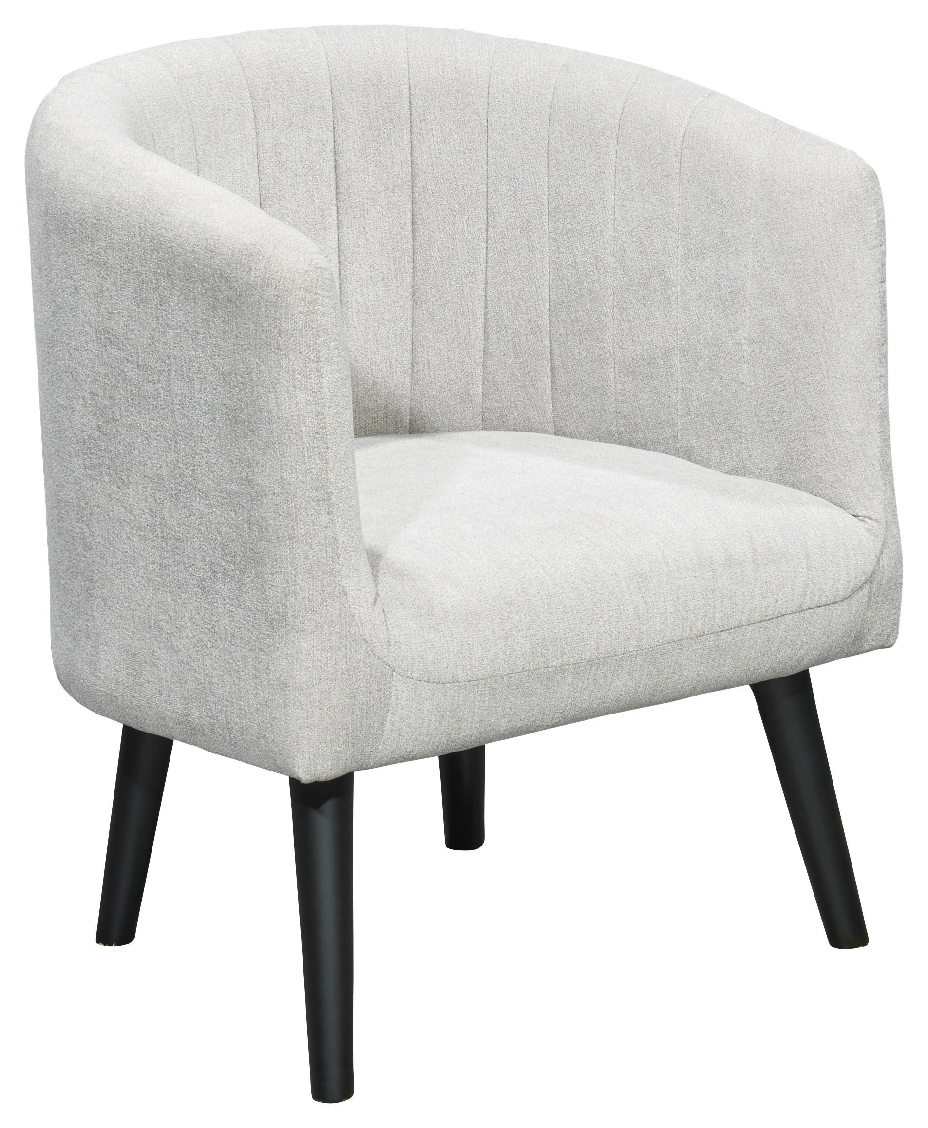 COCKTAILSESSEL Mikrovelours Hellgrau    - Hellgrau/Schwarz, Basics, Holz/Textil (61/82/58cm) - Livetastic