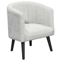 CLUBFÅTÖLJ i textil ljusgrå  - ljusgrå/svart, Basics, trä/textil (61/82/58cm) - Livetastic