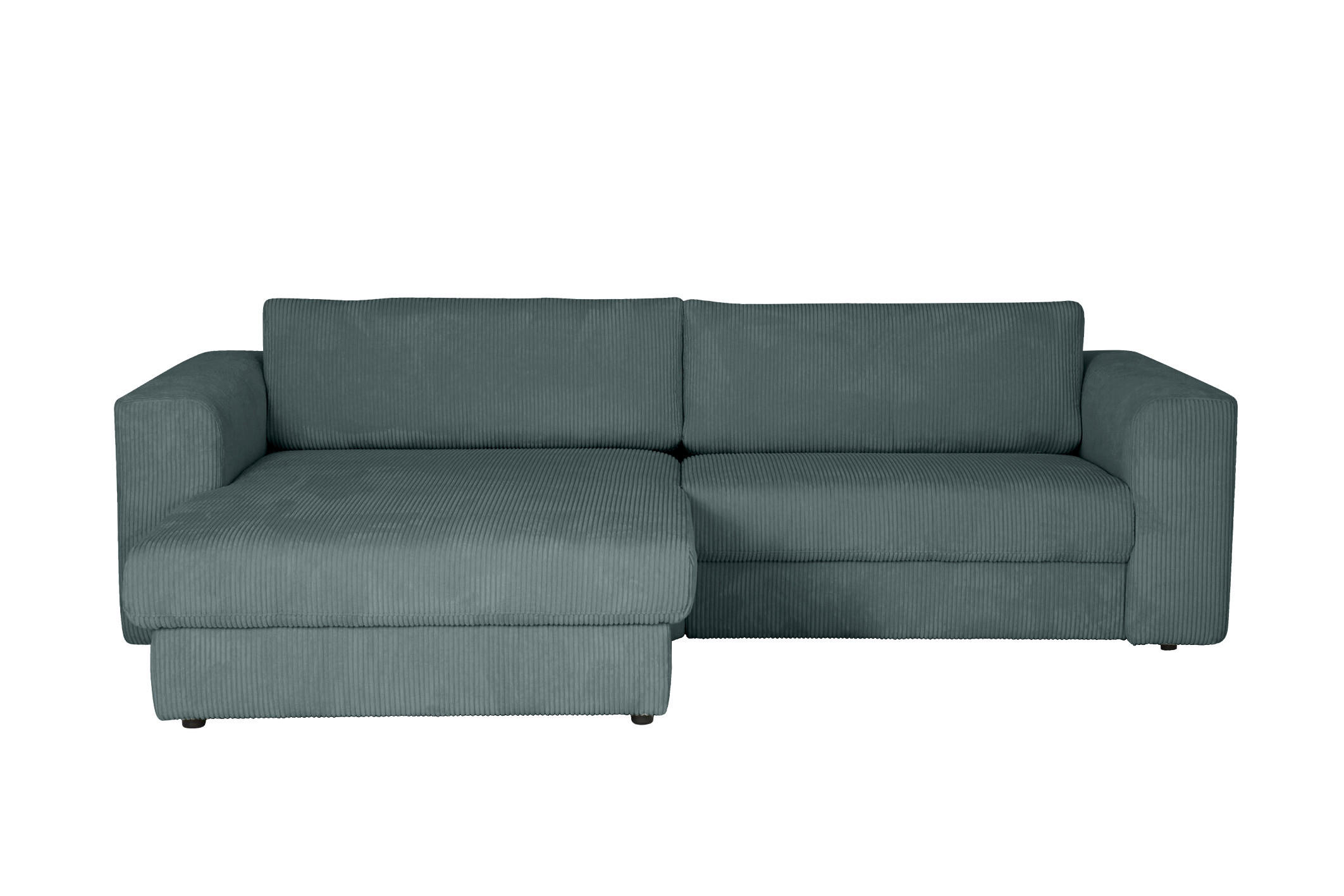 ECKSOFA JOOP Petrol Cord Rücken echt  - Petrol/Schwarz, KONVENTIONELL, Kunststoff/Textil (192/269cm) - Joop!