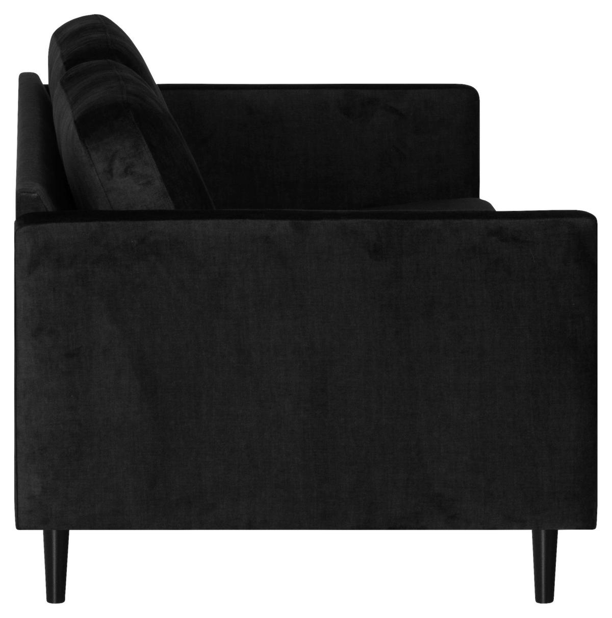 2-SITS SOFFA i textil svart  - svart, Klassisk, trä/textil (156/77/89cm) - Hom`in