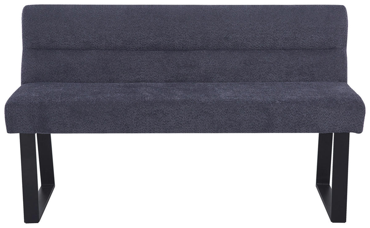 SITZBANK in Metall, Textil Dunkelgrau  - Dunkelgrau/Schwarz, KONVENTIONELL, Textil/Metall (140/83/61cm) - MID.YOU